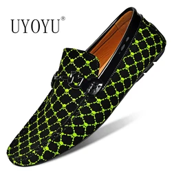 Genuine Leather Loafers Men Designer Skull Moccasin Fashion Slip On Soft Flat Casual Men Shoes Male Footwear Handmade Boat Shoes