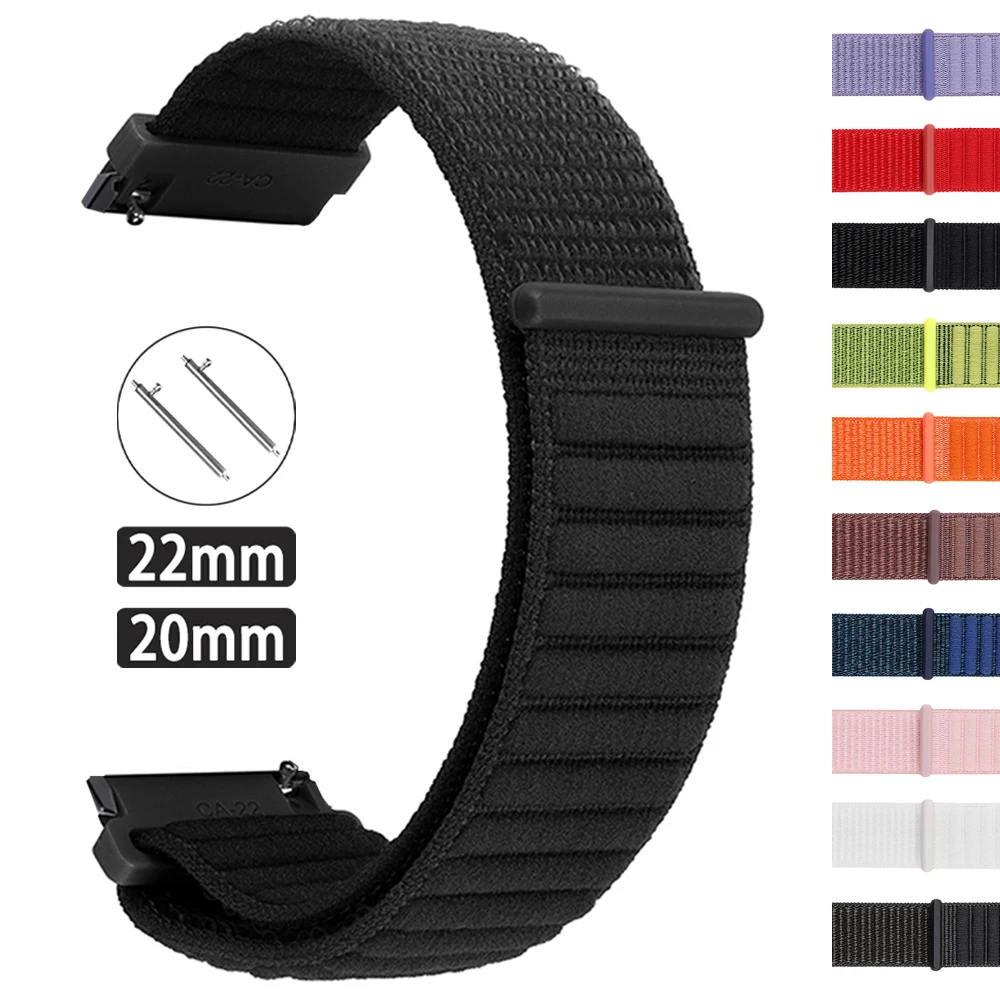 Braided Nylon Watchband Strap, 20/22mm, Universal Fit