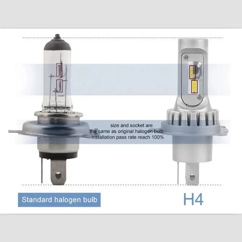 BraveWay 3000K 4300K 6000K H4 LED faro per lampade auto H4 LED Canbus bi-led  H4 lampadine 12V 12000LM 3 colori bianco giallo - AliExpress