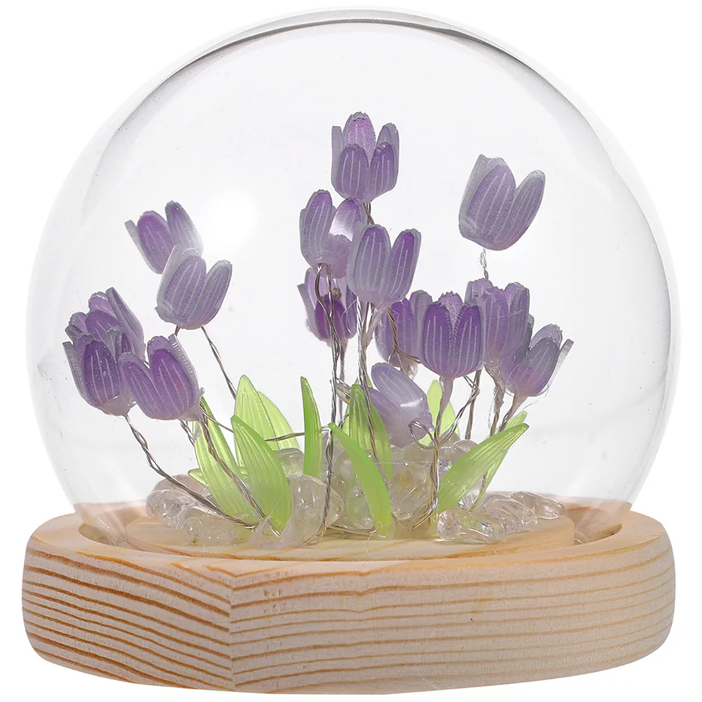 

Tulip Saya Decor DIY Night Light Kit Luminous Lamp Glass Lamps Nightlight Flower for Bedrooms