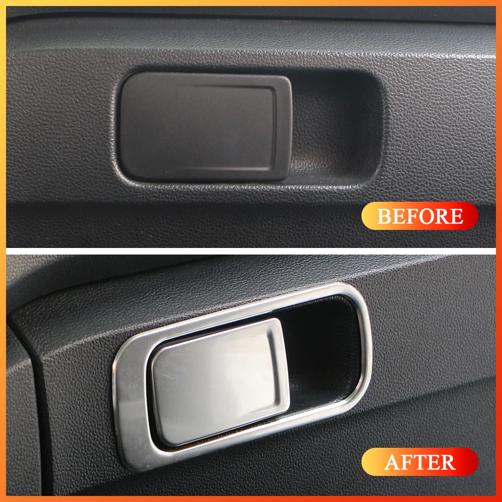 thumbnail image 1 of Cubierta de manija de guantera de coche para Volkswagen VW T-ROC Troc 2018 2019 2020 2021 2022 LHD, accesorios de moldura de calcomanía de acero inoxidable, 1 of 4