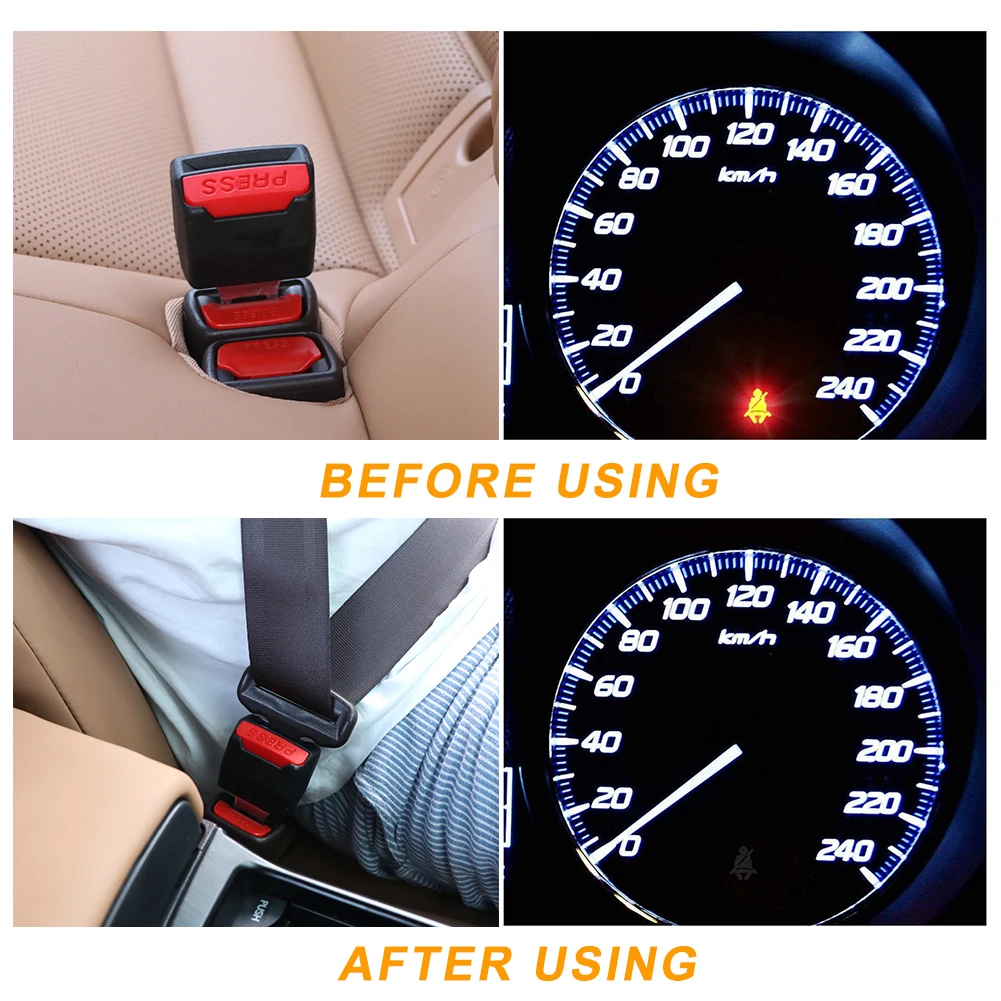 Seat Belt Extender 1 Pcs Car Seat Belt Extension Plug Safety Seat Lock Clip Buckle Thick Insert Socket Extender