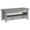 47.2" Lift Top Coffee Table with 2 Storage Drawers and Hidden Compartment Seventable Coffee Table ,Retro Center Table 5