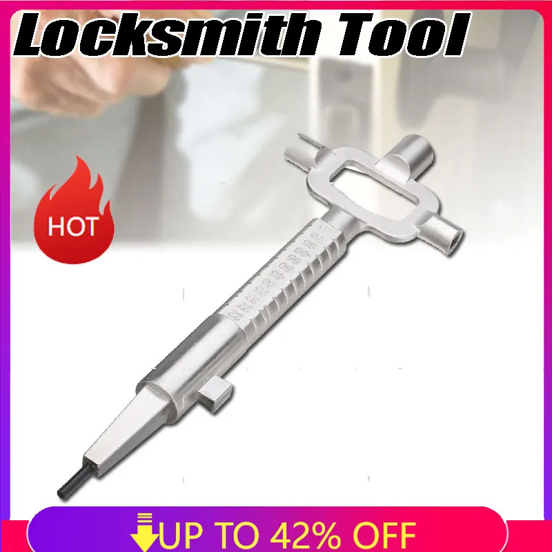 

Sliver Locksmith Tool Multi Purpose Cylinder Gauge Cam Turner Spindle Turner