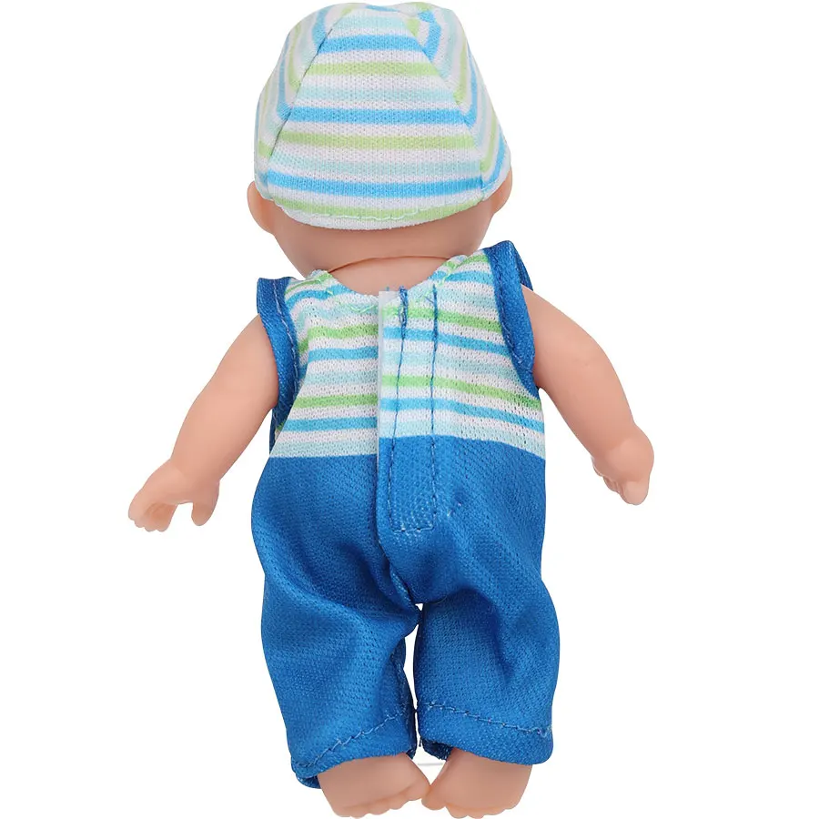 12cm Mini Baby Doll for Kids Realistic Smiling Newborn Doll with Outfit Pajamas Doll Clothes Kids Birthday Gifts Children's Toys - 4