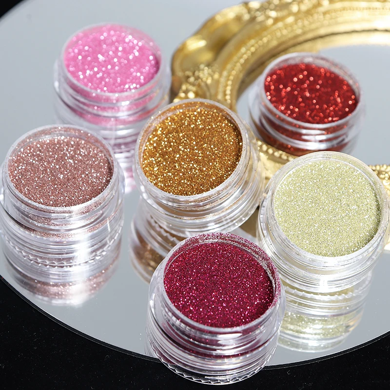 6 Pcs Shiny Nail Art Glitter Powder Luxury Chrome Nail Powder Ultrathin Glitter  For Nails Decoration Pigmentos Para Resina Epoxi - AliExpress