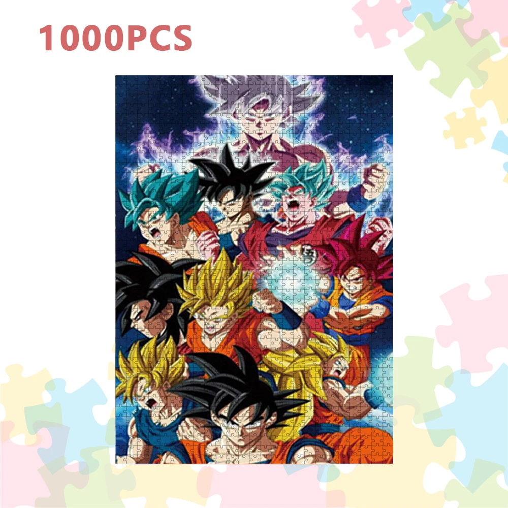 Bandai Anime Naruto Dragon Ball Eyes Jigsaw Puzzle 35/300/500/1000 Pcs  Funny Family Games Diy Puzzle Home Decoration