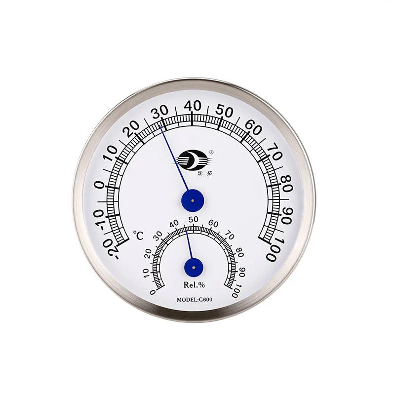 Termometro Igrometro Appeso A Parete In Acciaio Inox Indoor Outdoor Farmacia Sauna Temperatura Ambiente Umidità Tester Monitor