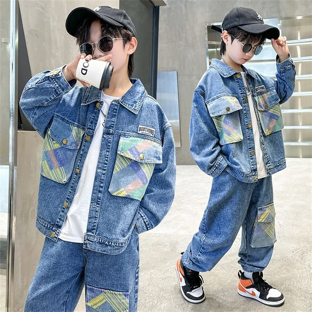 Autumn Children Boys Clothing jean jacket Kids Clothes Tracksuit Jeans  pant2Pcs/Set 4-14 Years - AliExpress