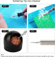 Desoldering Cleaning Ball Soldering Iron Mesh Filter Cleaning Nozzle Tip Copper Wire Cleaner Ball Metal Dross Box Clean Ball 2