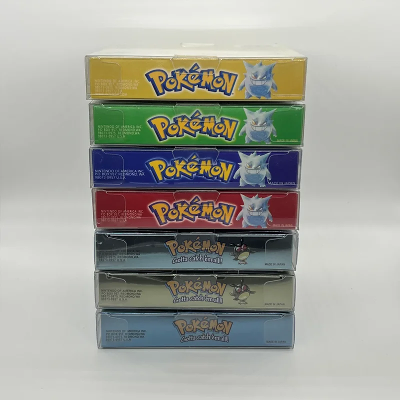 Serie Pokemon Blue Crystal Gold Green Red Silver Yellow 7 Versioni Gbc Game In Box Per Cartuccia Per Videogiochi A 16 Bit Senza Manuale