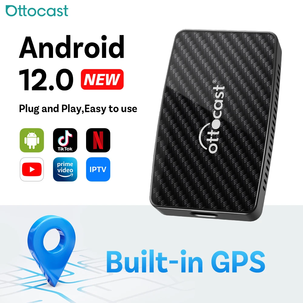 Ottocast Play2Video PRO Ai Box Carplay Android Auto Adapter 2026 New Video Box for Youtube Netflix IPTV Applicable 98% Car — view 5
