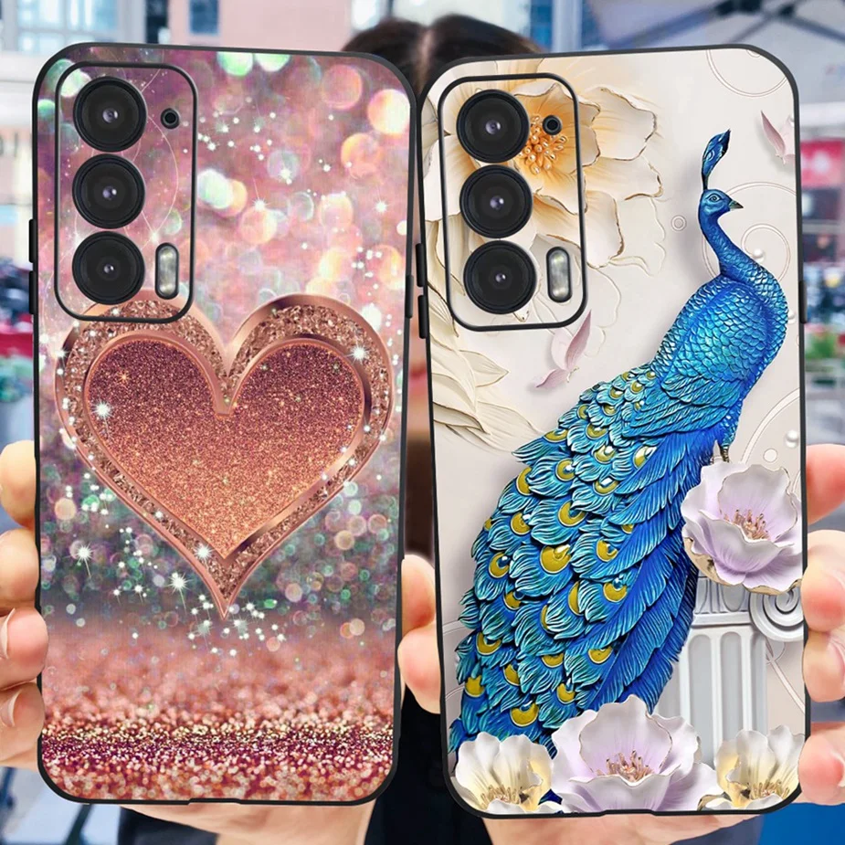 Fashionable Painted Silicone Phone Case for Motorola Moto Edge 20 Series