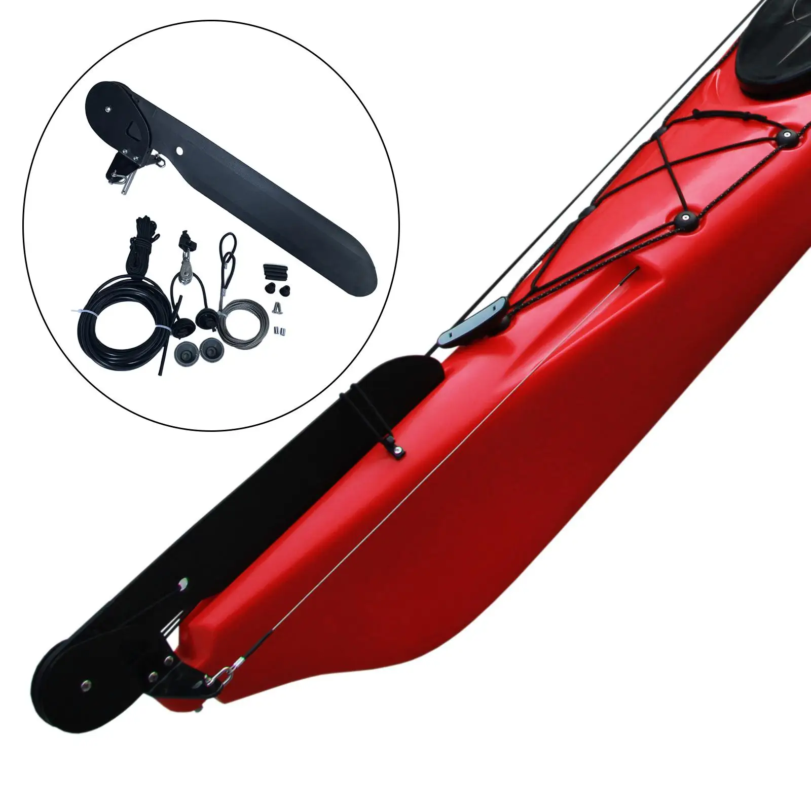 

Kayak Rudder Fishing Watercraft Canoe Nylon Boat Rudder Replacement Parts Foot Control Steering System Kayak Accessories