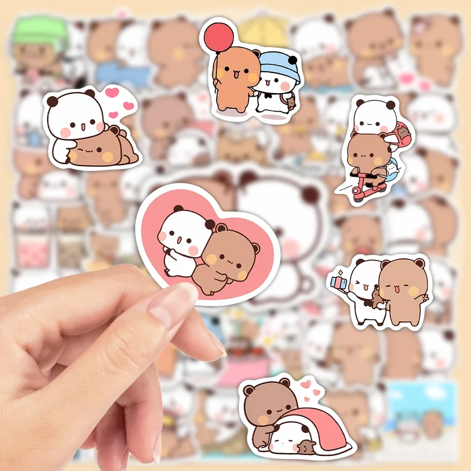 164 Adesivi Orsetti Bubu E Dudu Per Scrapbooking | Decorazioni Per Telefono, Bottiglia, Valigia, Diario, Tema Outdoor E Viaggio, Simpatici E Colorati