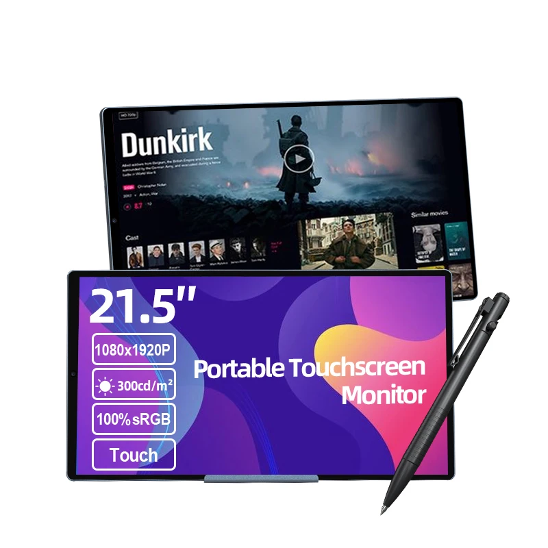 s Lcd Type C 21.5 Inch Mini Tv With Camera Android12 Touch Monitor Ultra Thin Interactive Led Display
