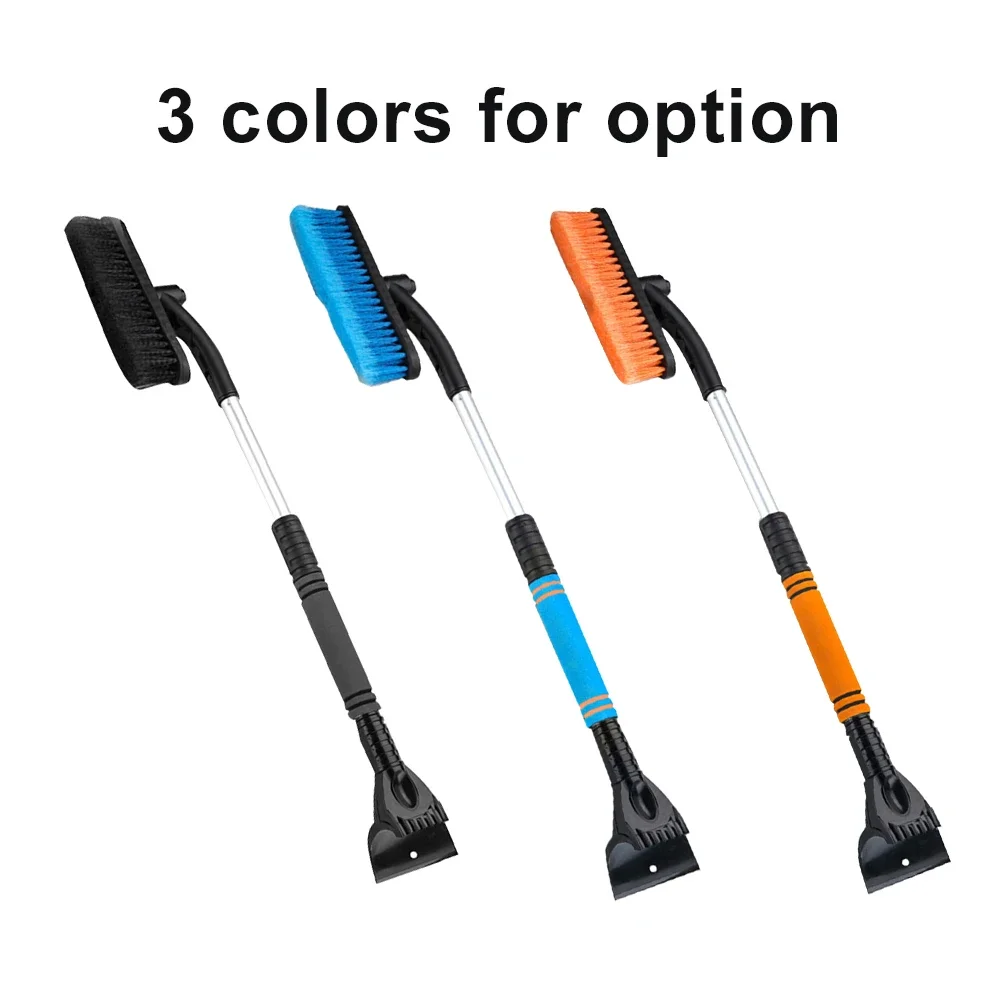 Winter Machine Extendable Car Cleaning Ice Scraper Snow Shovel Windshield Brush Foam Handle Detachable With Ergonomic