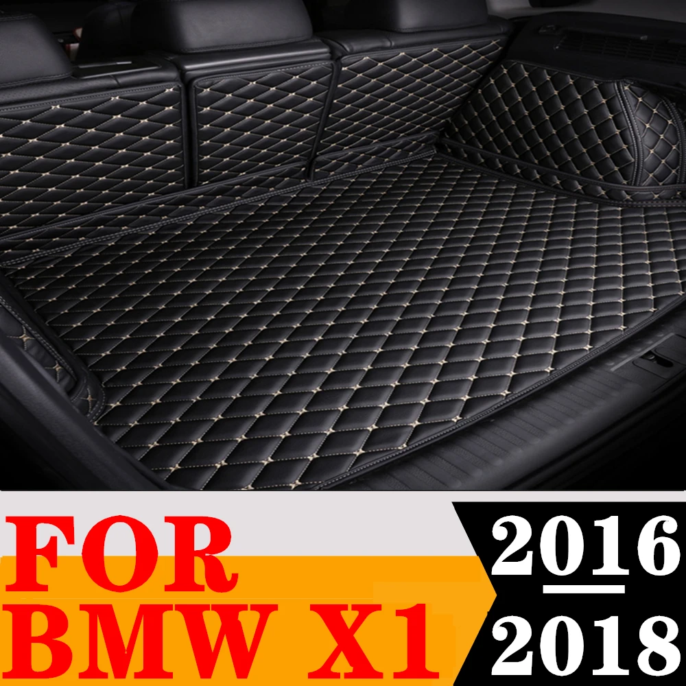 

Custom Full Set Car Trunk Mat For BMW X1 F48 2018 2017 2016 Rear Cargo Liner Tail Boot Tray luggage Pad Vehicles Carpet Parts