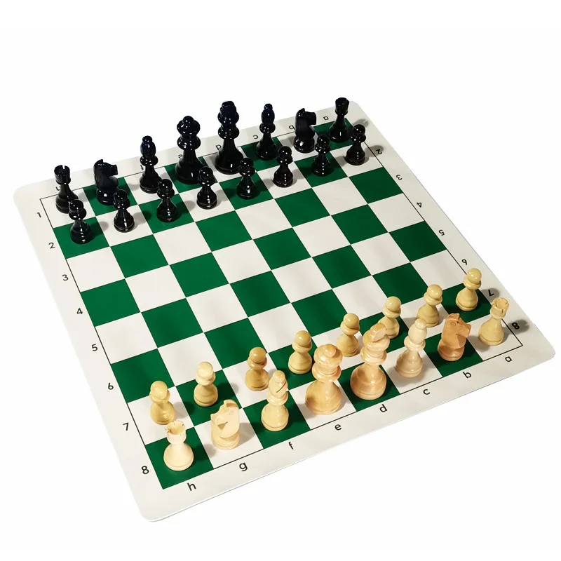 Folding Chess Board Lightweight PU Leather Classic Roll Up Flat International foldable chess board folding chess board