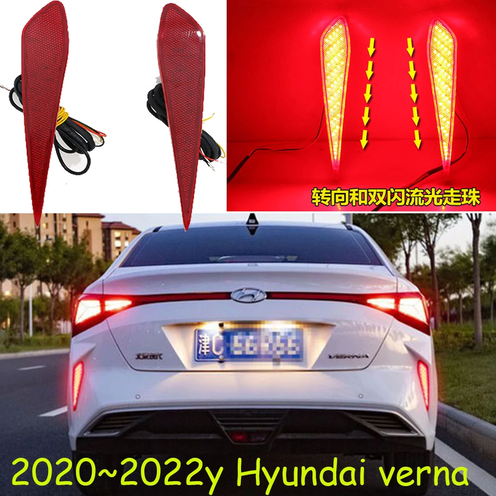 

2020 ~ 2022y задний фонарь для автомобильного бампера verna, задний фонарь solaris, задний стоп-сигнал, светодиодные автомобильные аксессуары, задний фонарь, противотумансветильник фара verna