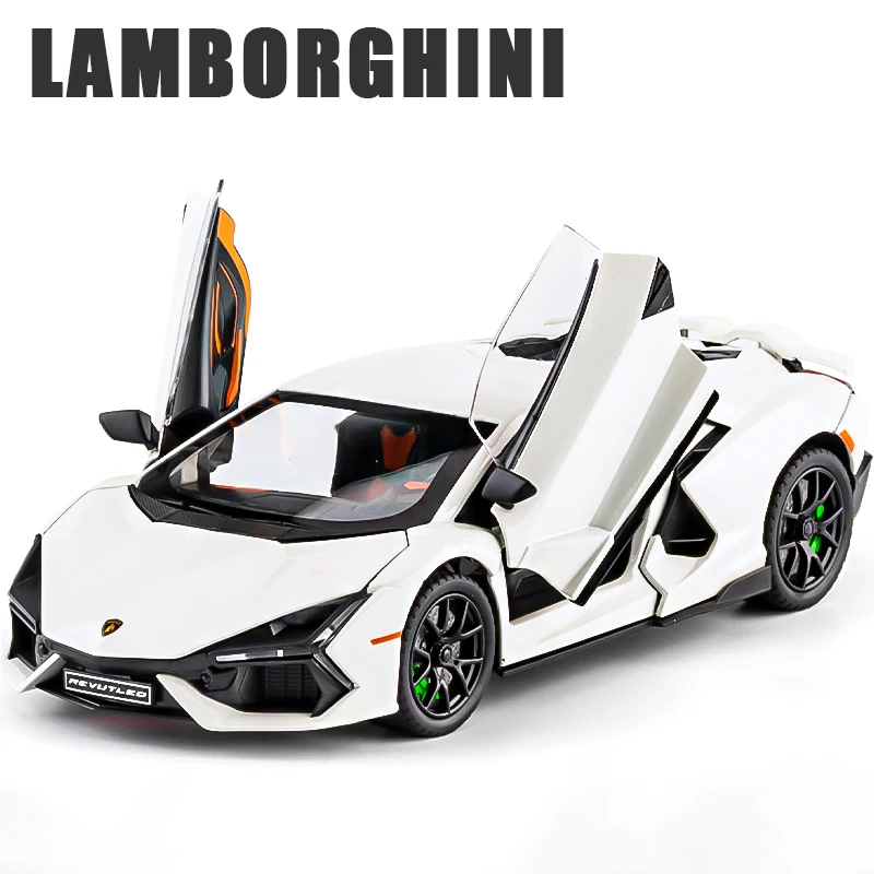 1:24 Lamborghini Revuelto Supercar Alloy Car Diecasts & Toy Vehicles Metal Toy Car Model Sound and light Collection Kids Toy 5