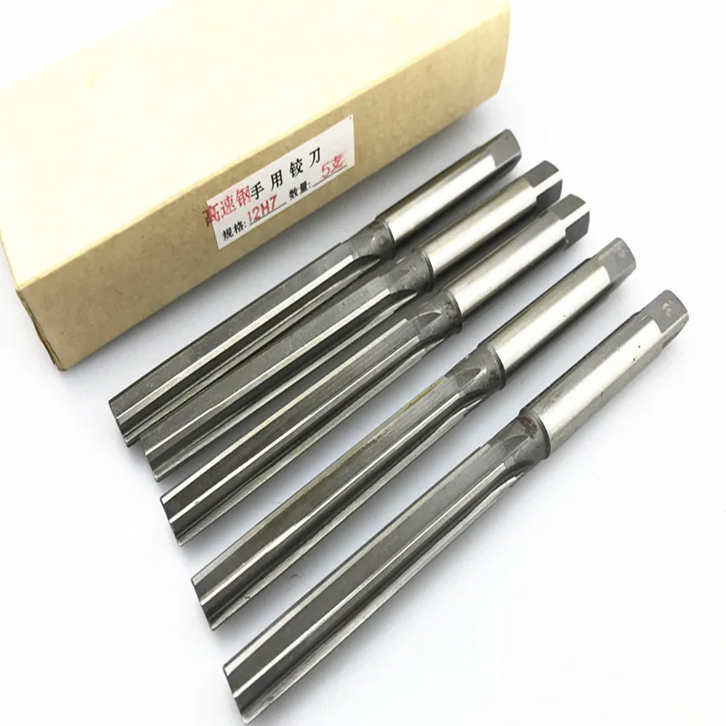 H8 manual straight slot reamer 2-20mm, W6542 HSS manual square shank reamer, manual reaming and precision cutting milling cutter 3