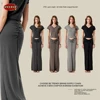 ZODF Retro 2025 Spring Women 275gsm Long Skirt Female Girls Sexy Washed Distressed Slim Fit Skirts HY1002 2
