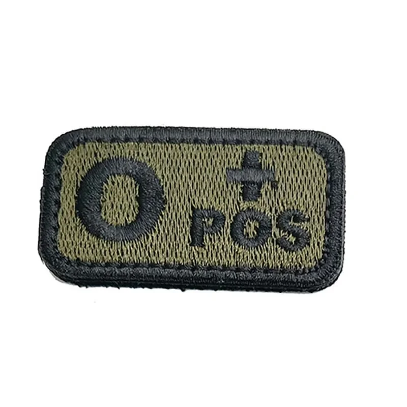 2,5*5CM, A B AB O POS-NEG Blutgruppe Abzeichen Stoff Applikation Stickerei Klettverschluss Patches, militärischer taktischer Aufnäher auf Rucksack – Detail 17