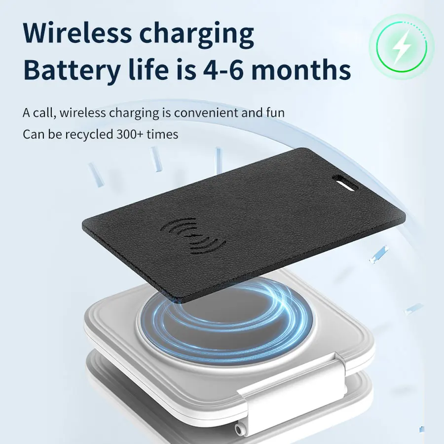 Wireless Charger Google Find My Device Tracker Card Android Wallet GPS Locator Smart Mini Tag Device Find My Airtag Replacement