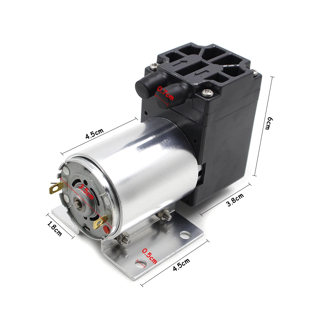 High Negative Pressure Suction Diaphragm Pump with Holder Mini Air Compressor Suction Pump DC 12V Air Booster 6W 65kpa air pump air compressor
