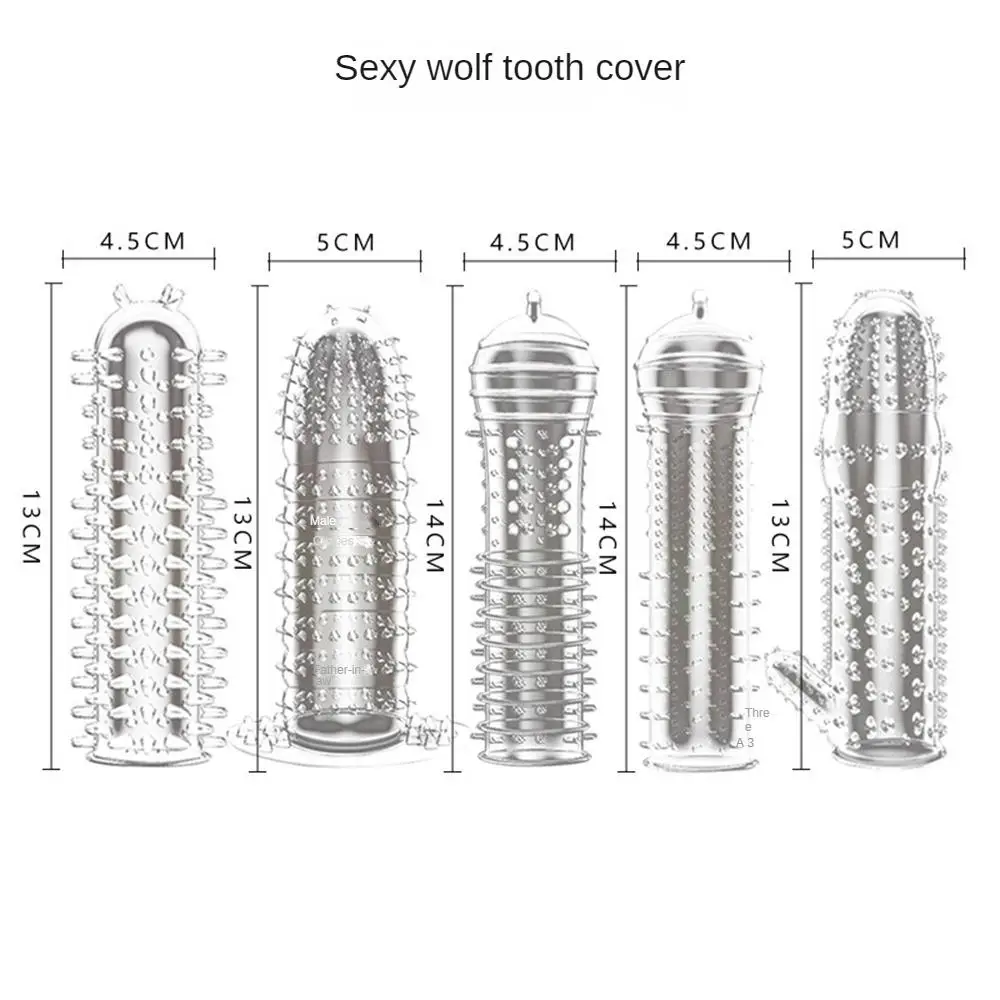 20231~20PCS Big  Cover Extender Male  Enlargement Sexy Dick Reusable Sexuality Silicone Condom Funny Adult Erotic Toys for_voghion.com