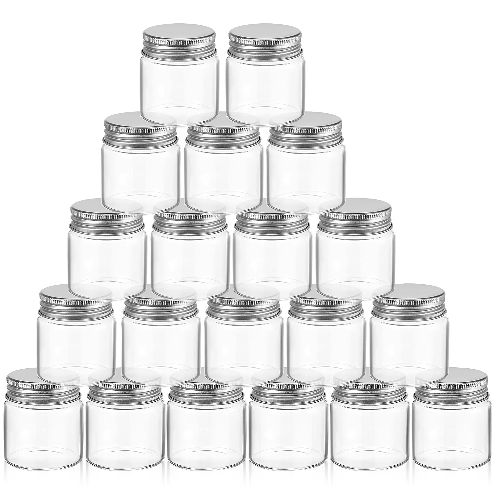 

20 Pcs Bathroom Decorations Glass Cans Small Jars Candy Little Tiny Containers With Lids