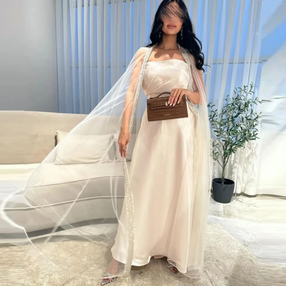 

Msikoods шелковое атласное элегантное вечернее платье с накидкой, саудовские арабские стандартные платья для выпускного вечера, платье для веч...