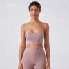 Lemon Sport Women's Yoga Bra Y-Back Gathering Shockproof Beauty Back Fitness Running Cycling Quick Drying Breathable Tank Top 5