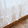 Cotton White Warp Ruffled Curtains for Living Room French Elegant Lace Valance Curtains for Bedroom Wedding Curtains #A340 6