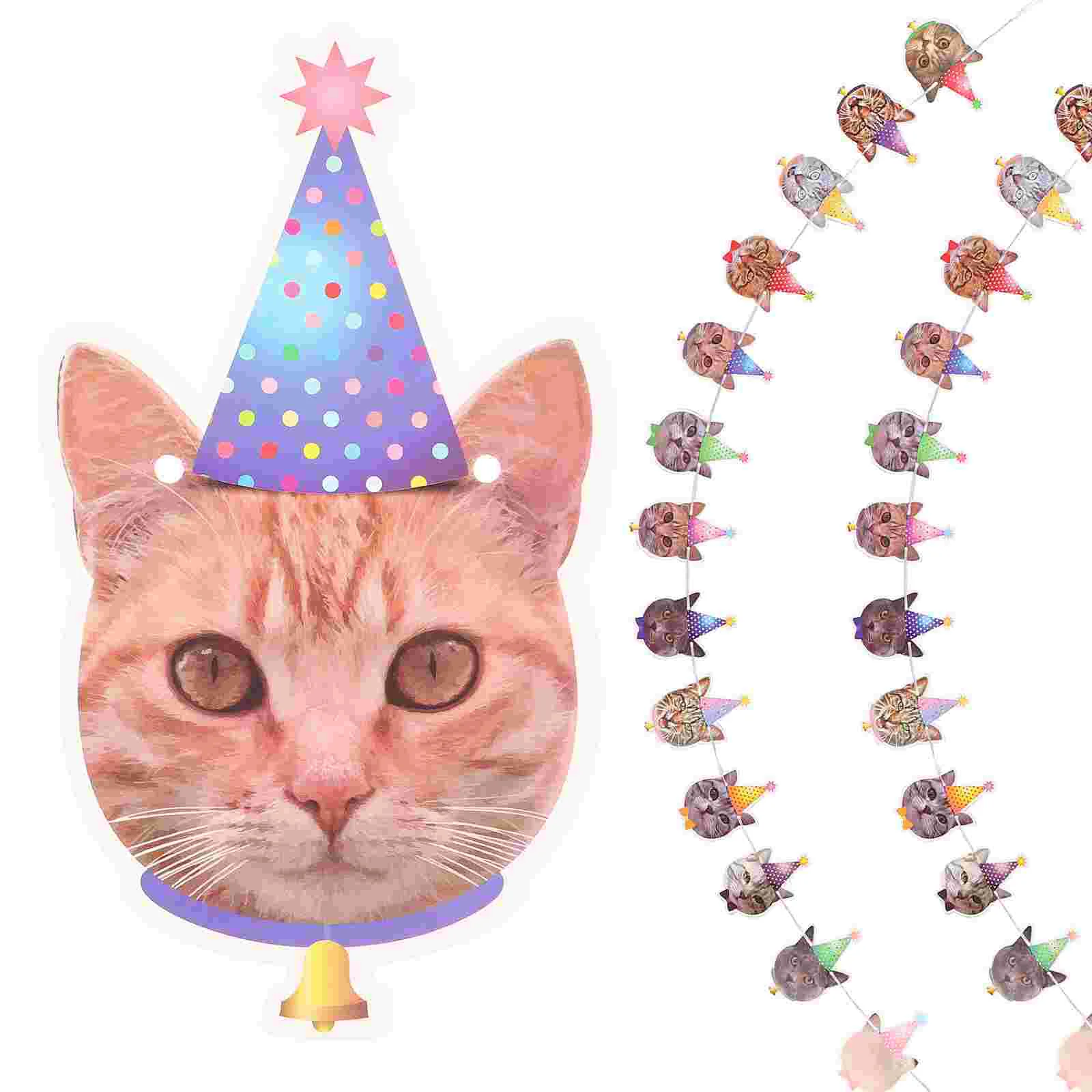 

2pcs Cat Banner Decor Banner Ornament Theme Party Banner