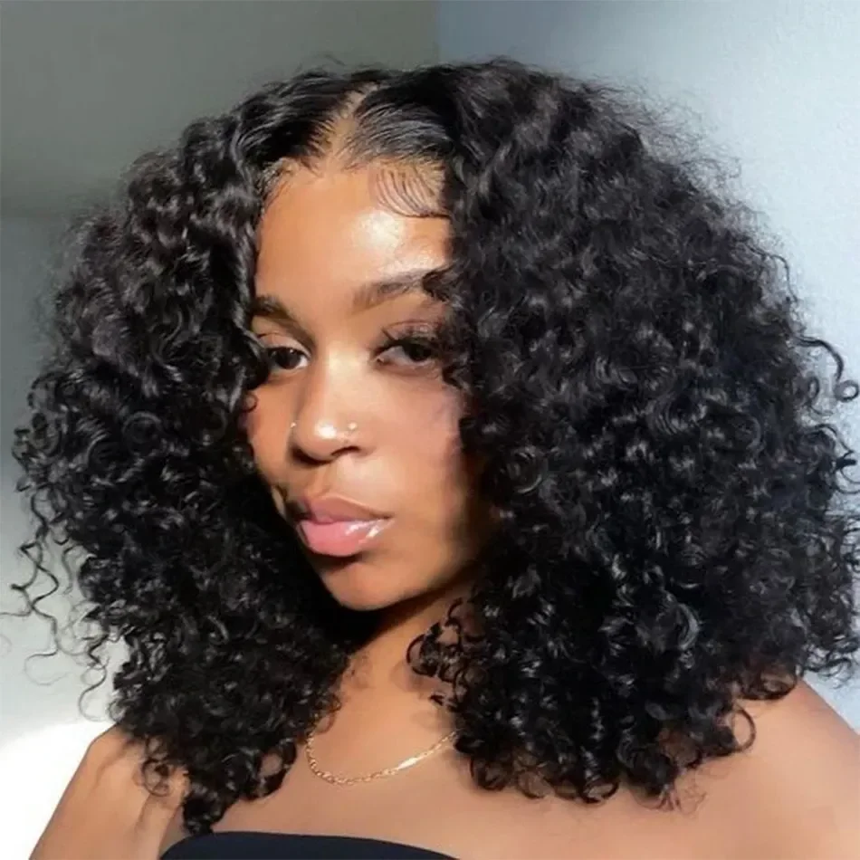 

Short Bob Hair Wig Human Hair 13x4 Deep Wave Frontal Wig 5x5 Hd Lace Front Wigs Glueless Curly Lace 4x4 Closure Wig For Women