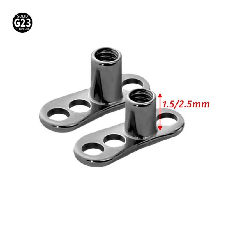 1 Pz G23 Titanio 14G 2.5/1.5Mm Hight Micro Dermal Anchor Base Skin Diver Piercing Impianti Dermici Gioielli 1.2Mm Interno Del Filo