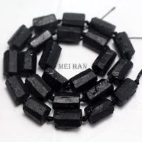 Wholesale Nautural Black Tourmaline Grinding Hexagonal loose beads for Jewelry design or DIY 1