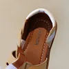 Toddler Sandals for Boys Cut outs Leather Shoes 2024 Summer Brand New Gladiator Sandals Weave Baby Boy Beach Shoes Flats H05096 5