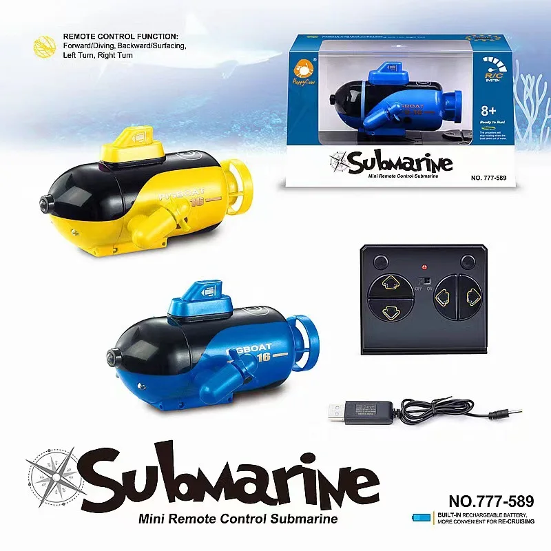 Mini RC Submarine Waterproof Rechargeable LED Light Radio 4CH Remote Control Boat Electric Submarines Toys For Children Gifts rc submarine,rc boat