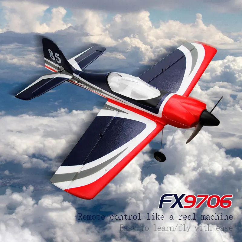 Fx9706 Remote Control Aircraft Five Channel Red Bull Fighter Fixed Wing Aircraft Model Foam glider plane Toy for child rc rtf 4