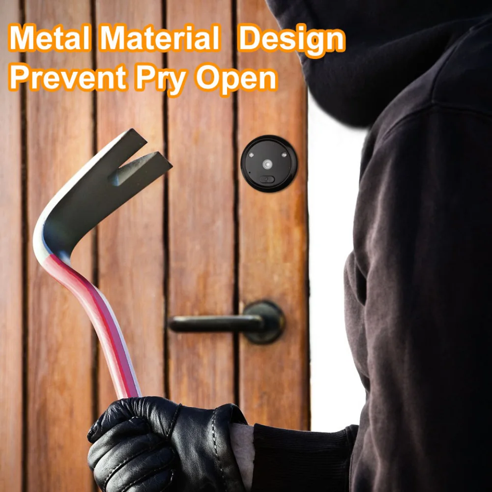 새로운 2.4인치 디지털 도어 카메라, 야간 투시 기능이 있는 도어벨, 광각 및 방문자 캡처 기능, 가정 보안용