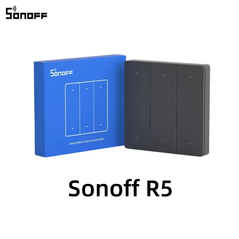 Sonoff R5 Sonoff Switchman R5 Scene Controller with Battery 6-Key Free-Wiring EWeLink-Remote Control Works SONOFF M5/MINIR3