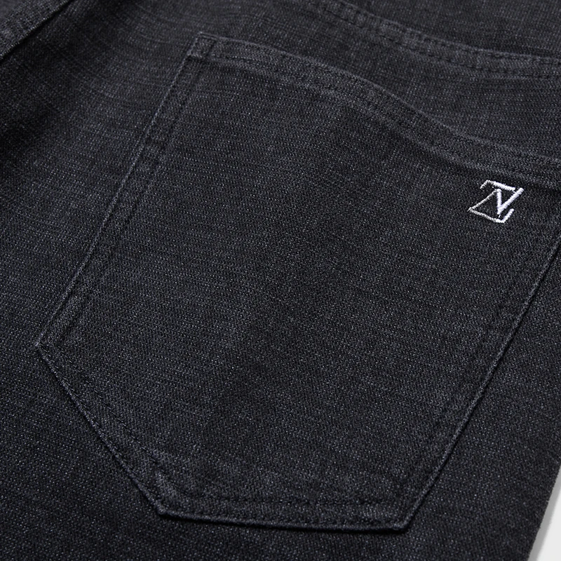 Spring Business Men's Jeans Casual Straight Stretch Fashion Classic  Black Work Denim Trousers Male Brand Clothing