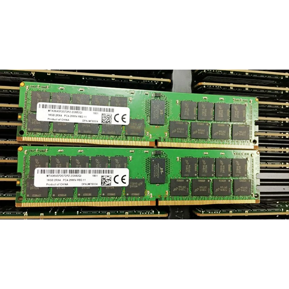 

1 Pcs For MT RAM MTA36ASF2G72PZ-2G6B2QI 16G 16GB 2RX4 PC4-2666V 2666 DDR4 Server Memory