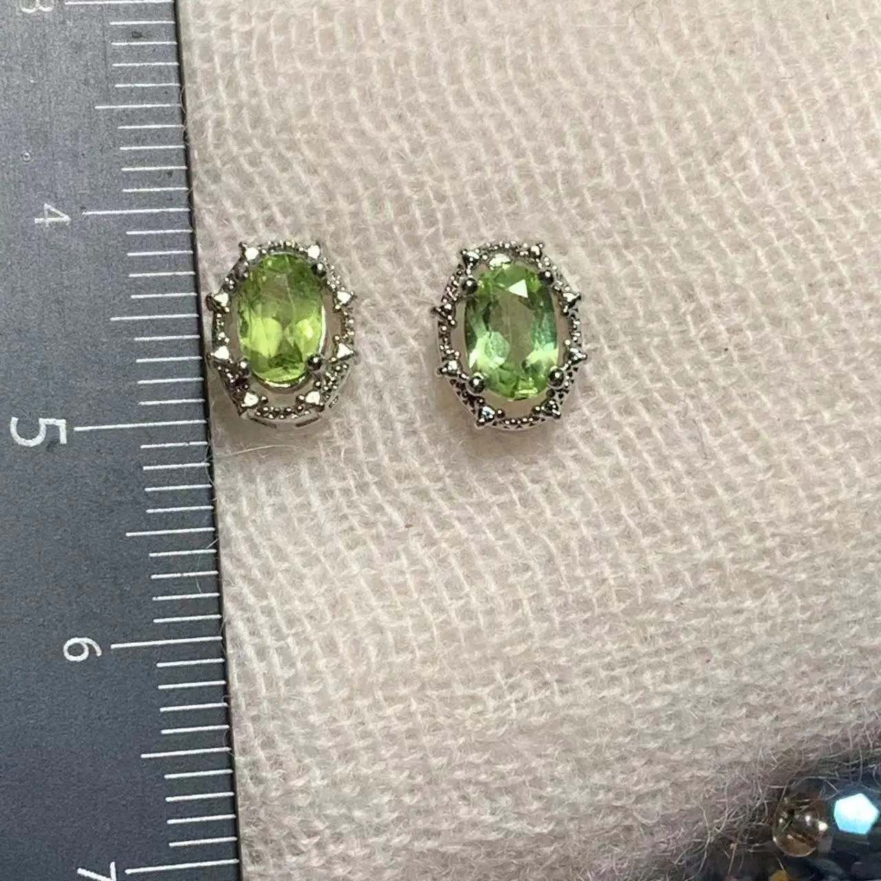 Authentic Natural Peridot 925 Sterling Silver Stud Earrings For Women Jewelry Gift Simple Peridot Jewelry Green