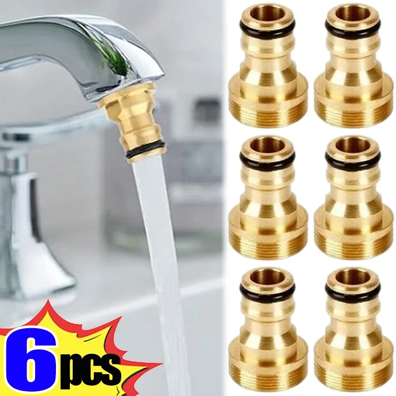 

6/1Pcs Universal Kitchen Faucet Adapters Brass Tap Connector Mixer Hose Adaptor Garden Threaded Faucet Watering Garden Tools