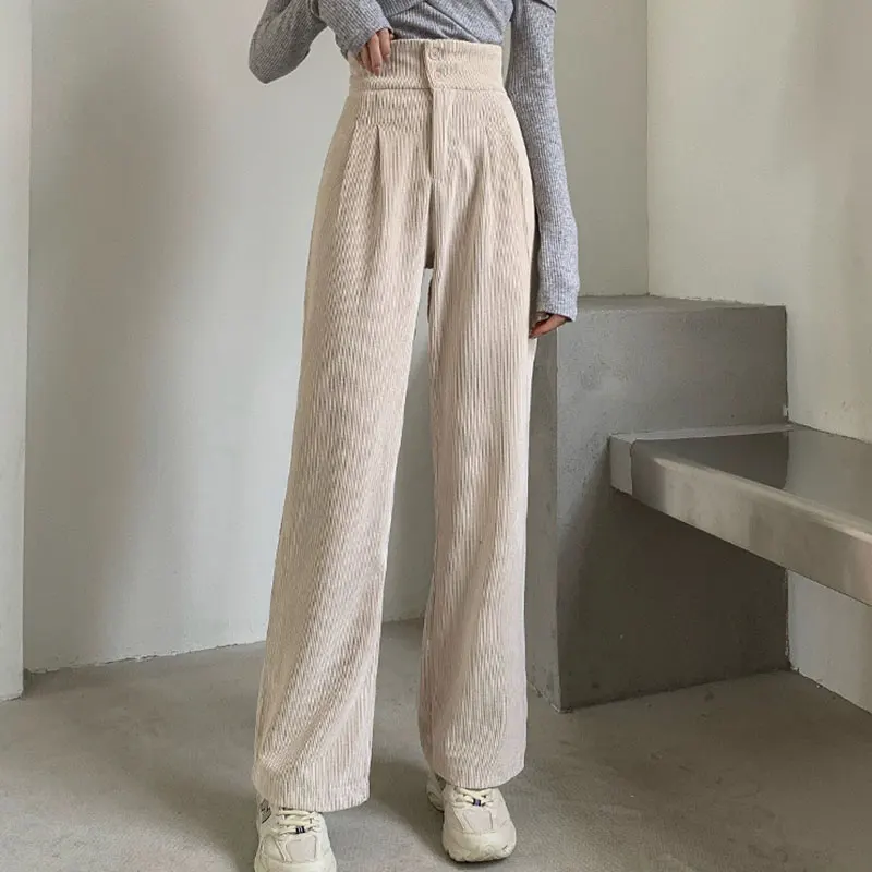 

Corduroy Thickeing Winter Jogging Pant Women's Casual Warm Loose Harem Thick High Waist Trouser Joggers Women Pants F168