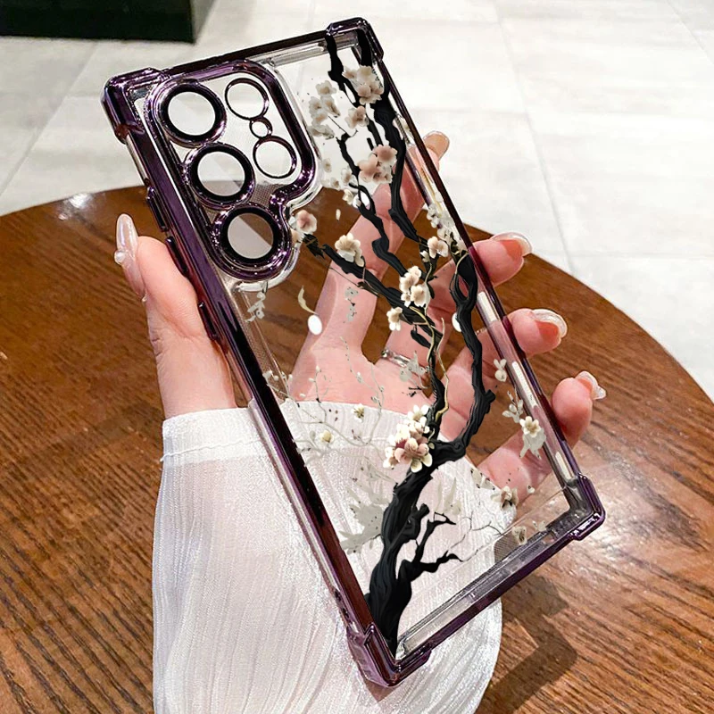 White Cherry Blossom Tree Blooming Pattern Phone Cover